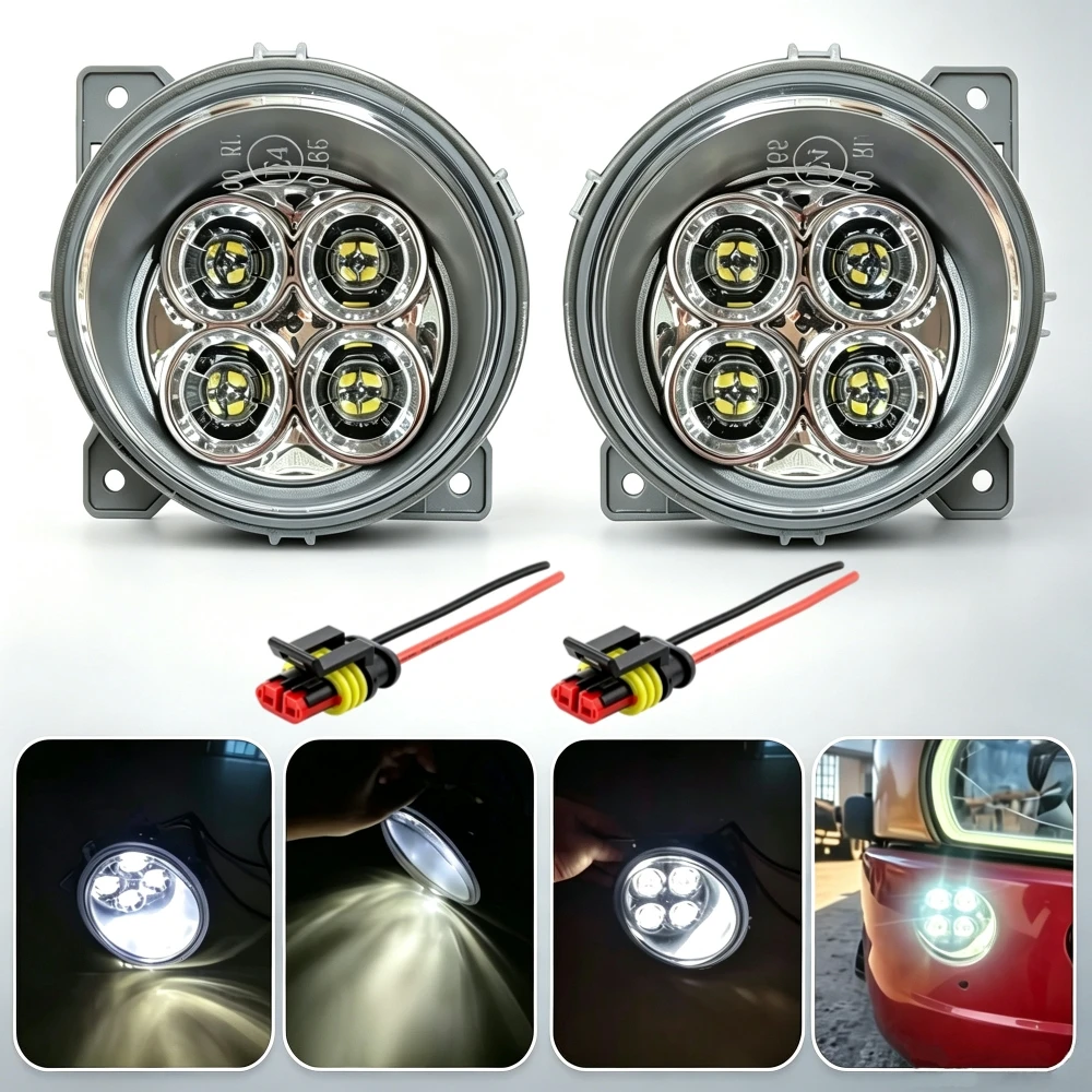 1 Pair 24V LED Fog Light Headlight For Scania G440 G450 P380 P410 R450 R620 Truck Day Light With 2Pin Connector Accessories Part
