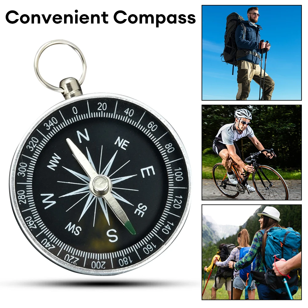 Emergency Compass Portable Aluminum Lightweight Outdoor Survival Compass Tool G44-2 Navigation Wild Tool