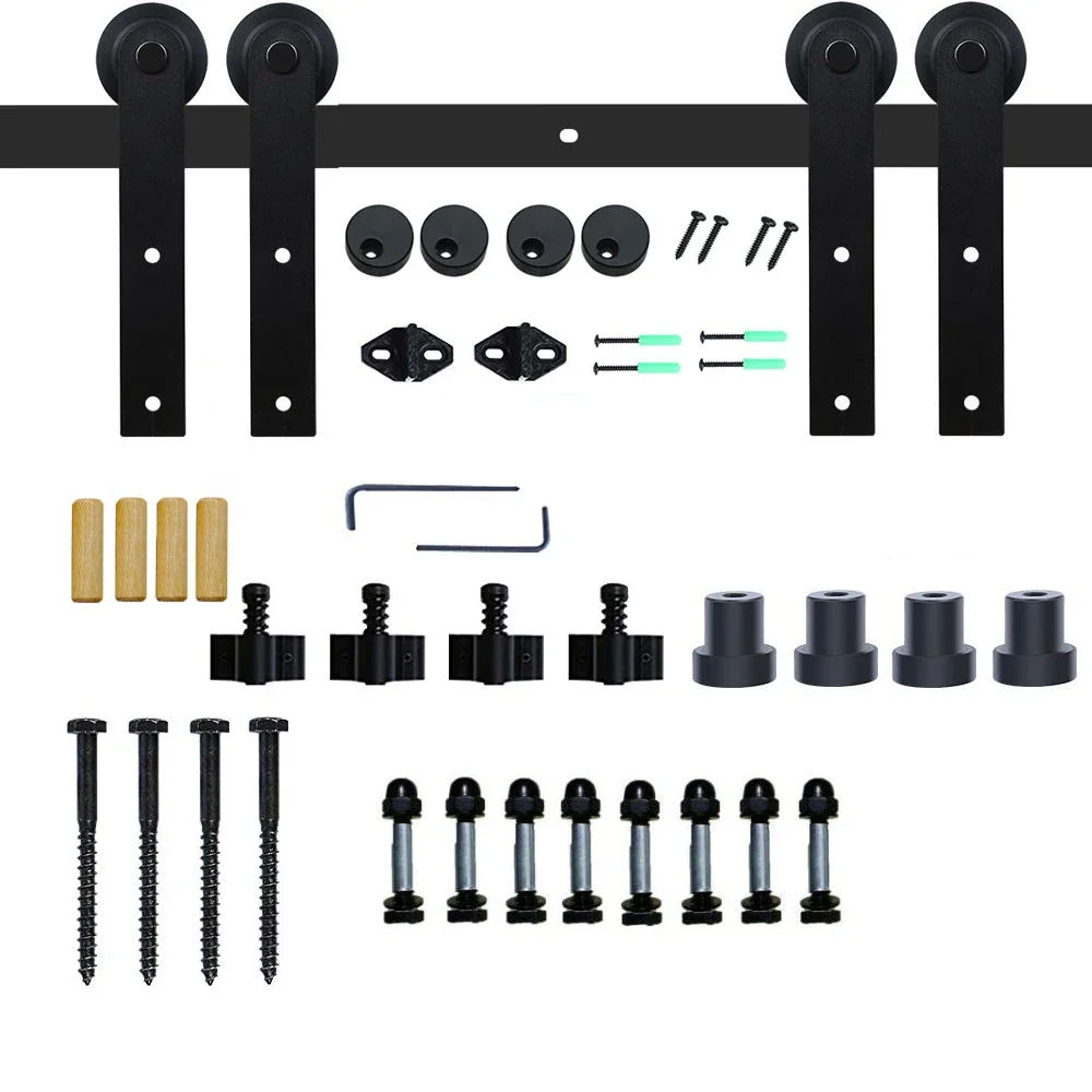 Gifsin I-Shaped Sliding Door Hardware Single Slide Heavy Duty Barn Door Hardware Kit