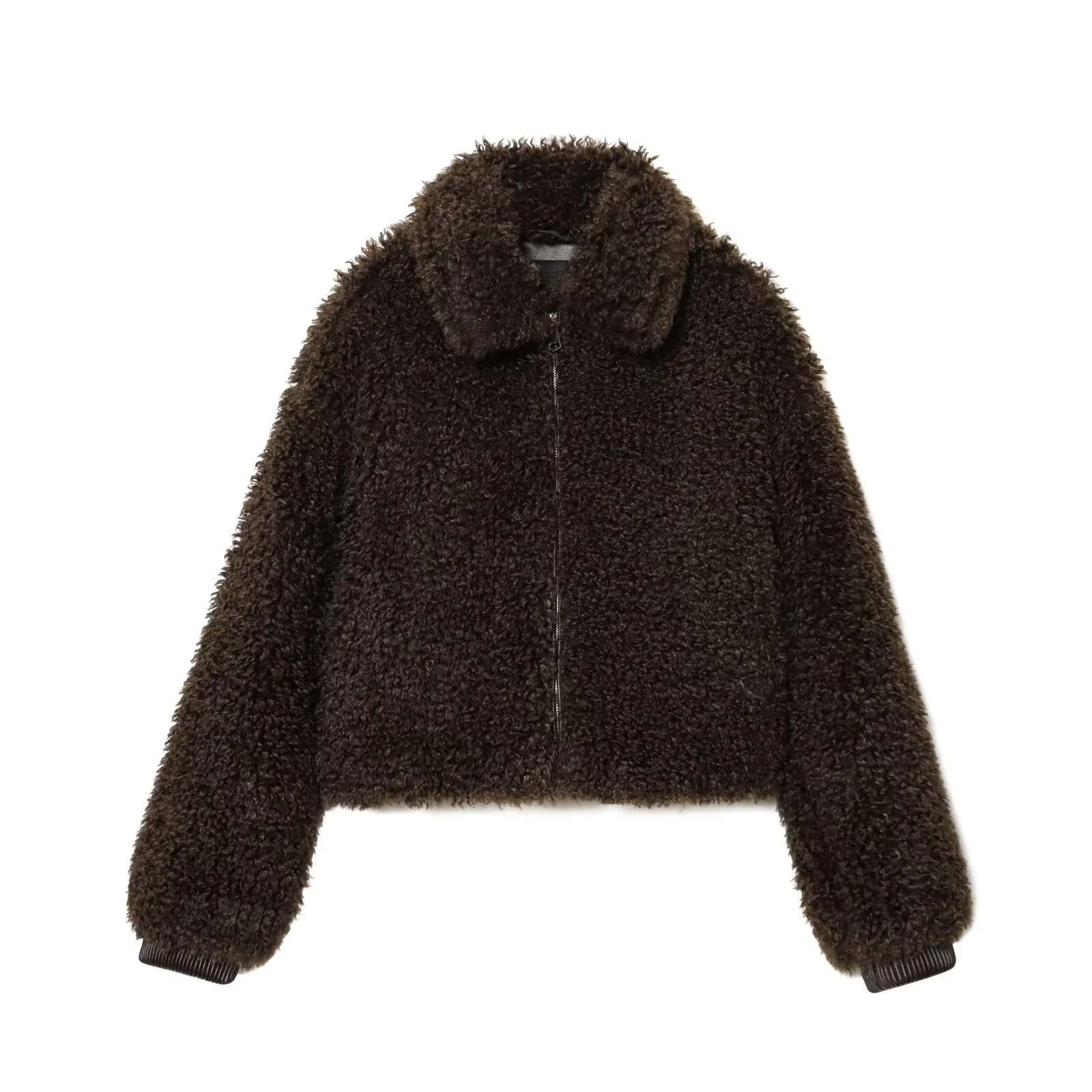 

Осень 2025 г., новый продукт, женская одежда, милая темпераментная повседневная модная универсальная длинная флисовая куртка, пальто