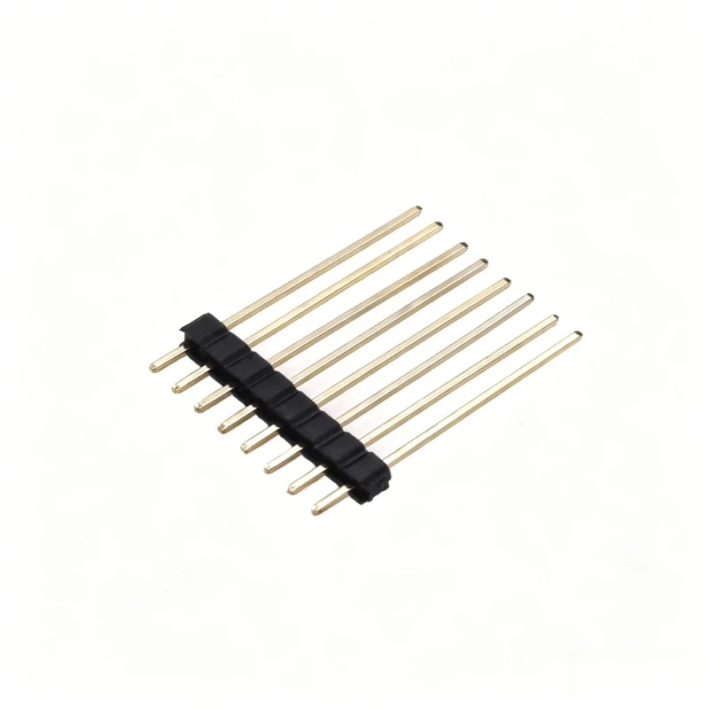 100pcs 2.0mm Single Row Male Gold-plated 1/2/3/4/5/6/7/8/9/40P Breakaway PCB Board Connector Strip Pin Header L8.7/10/11/12/21mm