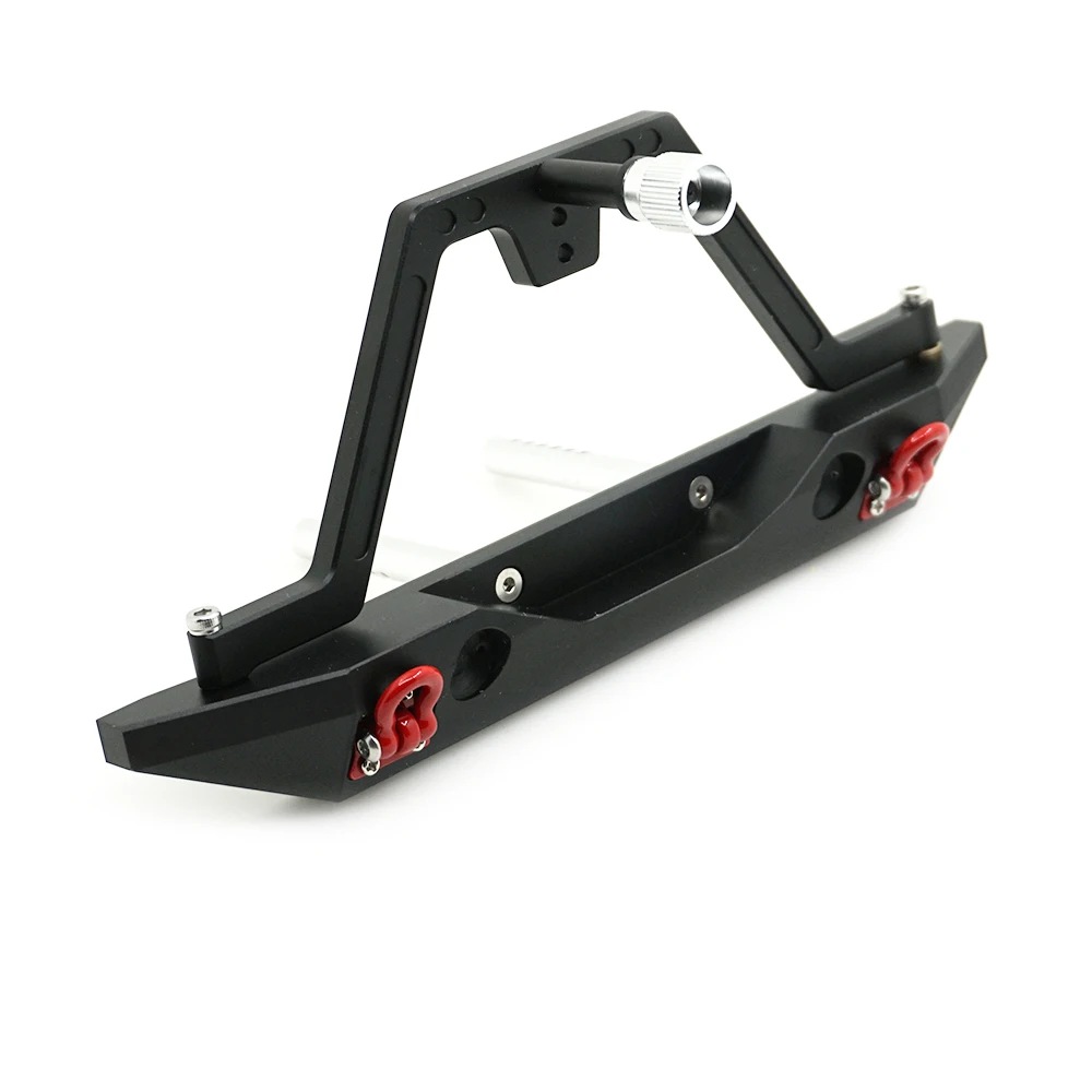 MIBIDAO Aluminum Alloy Rear Bumper with U-type Tow Hook for Axial SCX10 1/10 RC Crawler Car Model Upgrade Parts