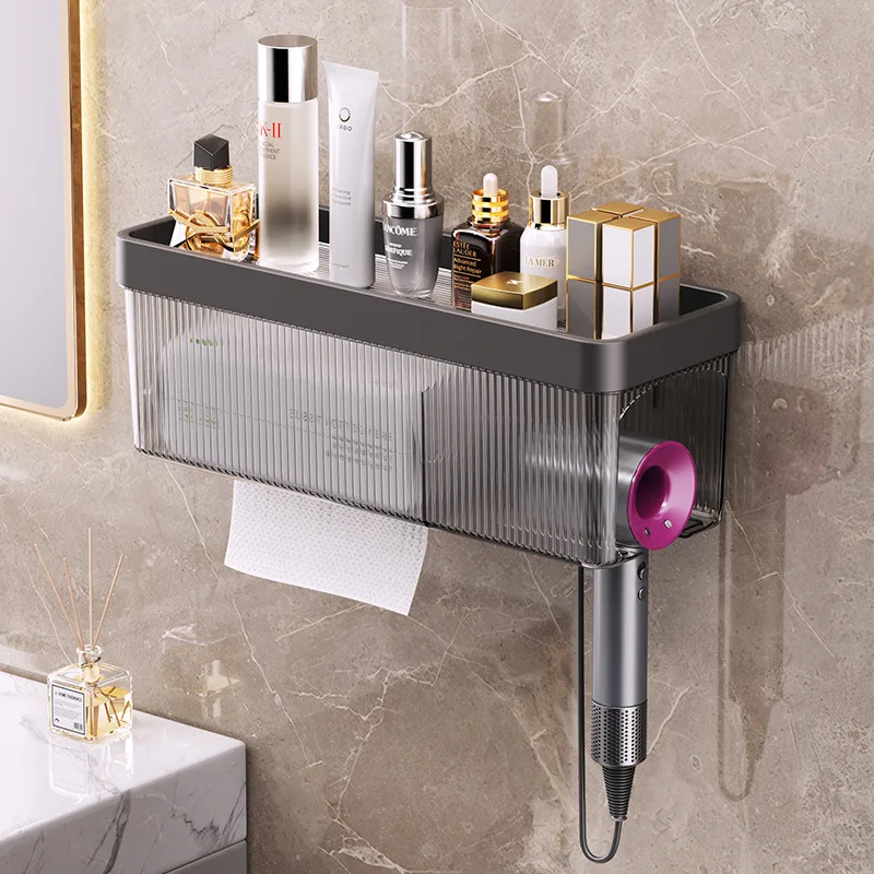 

Hairdryer Shelf Bathroom Hairdryer Shelf Perforation-free Bathroom Washstand Toilet Stand