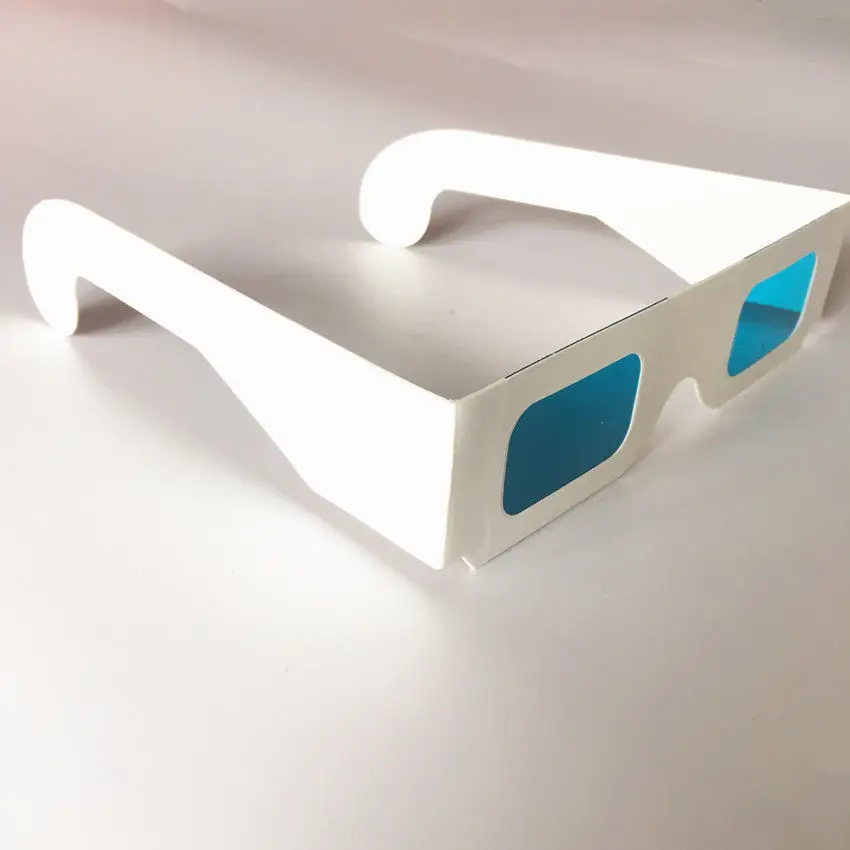 20 قطعة نظارات سر فك الأحمر-الأحمر/الأخضر-الأخضر/الأزرق-الأزرق عدسة ترشيح الأبيض طوي إطار نظارات ثلاثية الأبعاد ل سويب