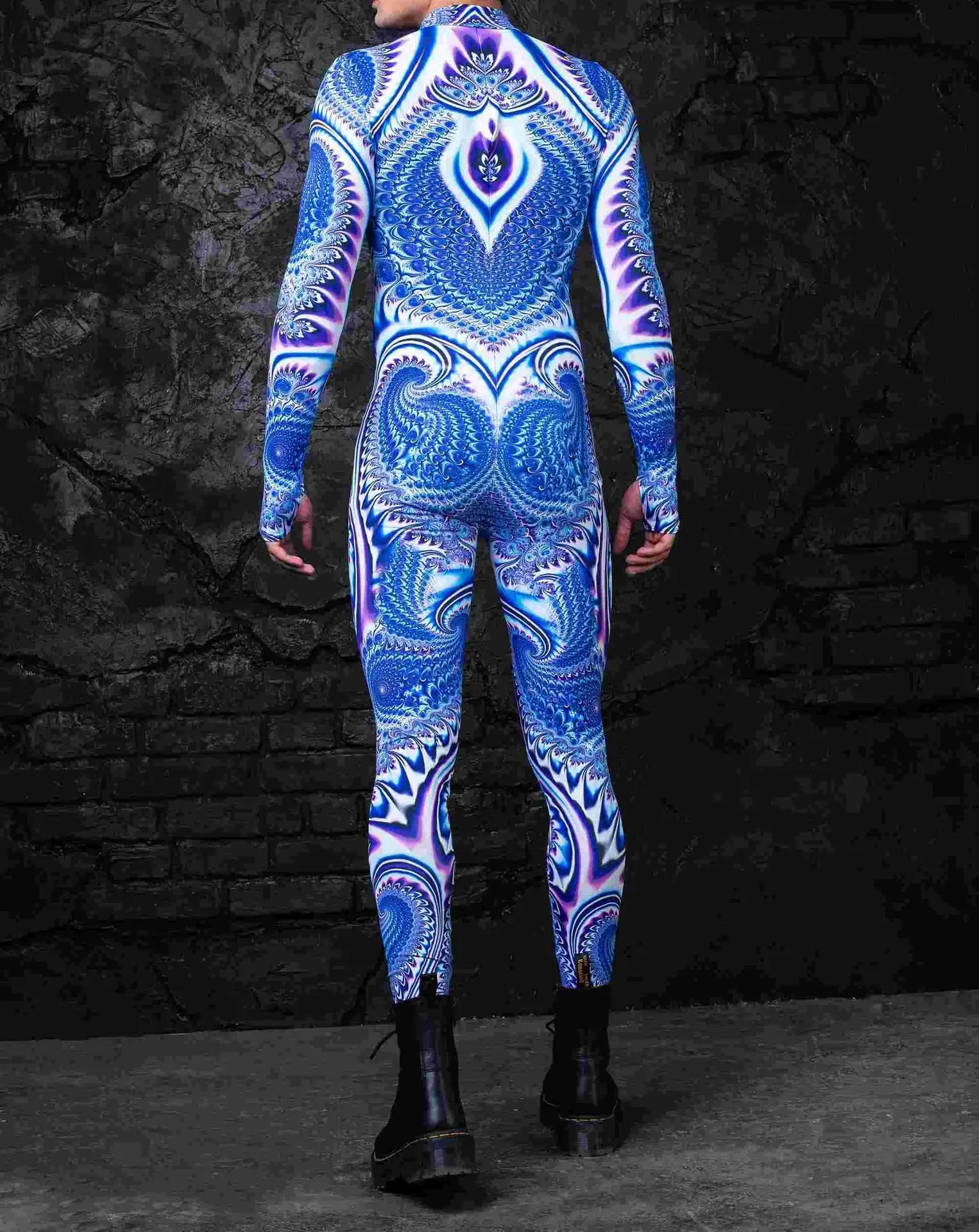 Bunte Mechanische Muskel-Tights Herren Jumpsuit Punk Cosplay Kostüm Bodysuit Party Festival Zentai Radsportbekleidung – Detail 17