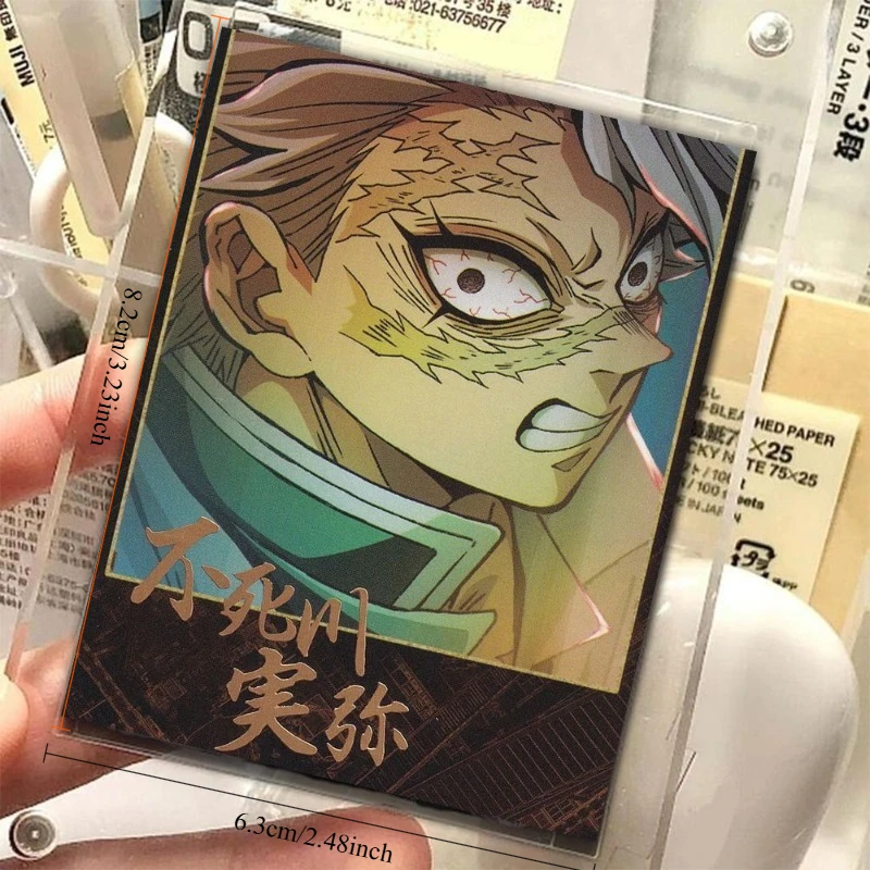شيطان القاتل Tomioka Giyuu Tokitou Muichirou Iguro Obanai أنيمي عمل الشكل الجديد بولارويد بطاقة صغيرة سنة هدية الأطفال هدية #5