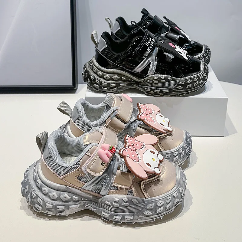 

Лидер продаж Y2K Girl Kuromi Kawaii, модная весенне-осенняя студенческая износостойкая вентилируемая детская повседневная обувь с героями мультфильмов, новый стиль