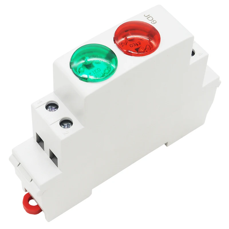 Din Rail Mount LED Signal Lamp Series, AC, DC, 24V, 220V, Luzes Indicadoras Piloto, JD9