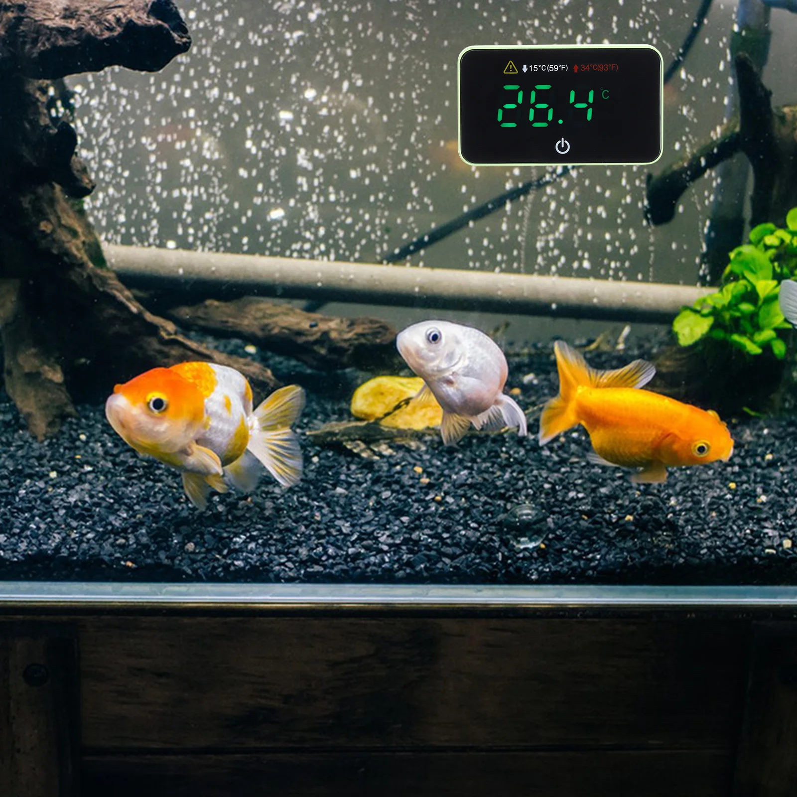 

Digital Thermometer For Fish Tank Led Aquarium Temperature Gauge Sticky Design Waterproof For Freshwater Saltwater Turtle