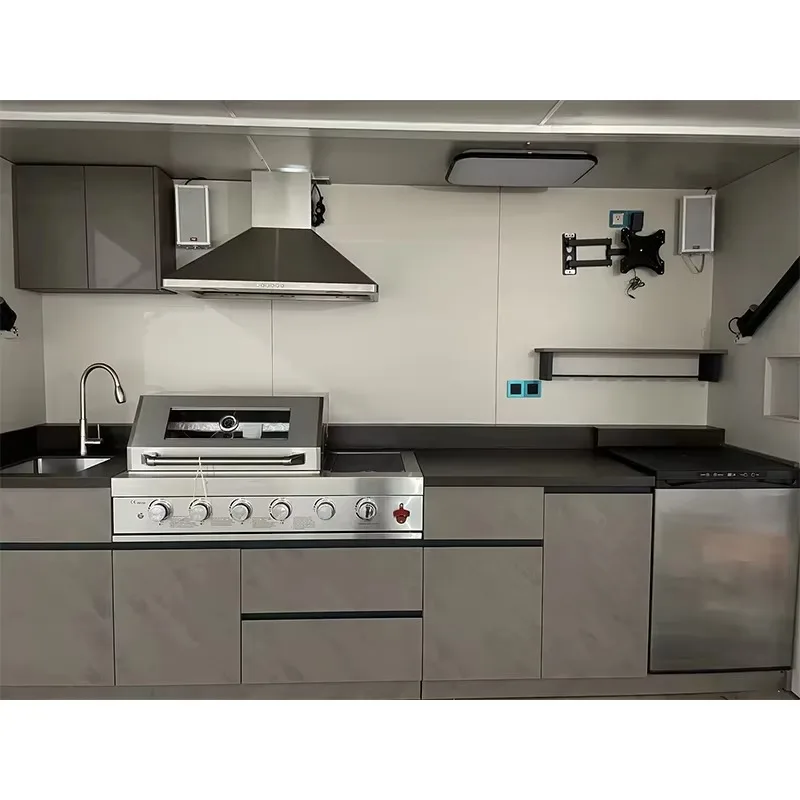 CUSTOMIZED Luxury Outdoor Stainless Steel Kitchen Cabinets With Bbq Grill