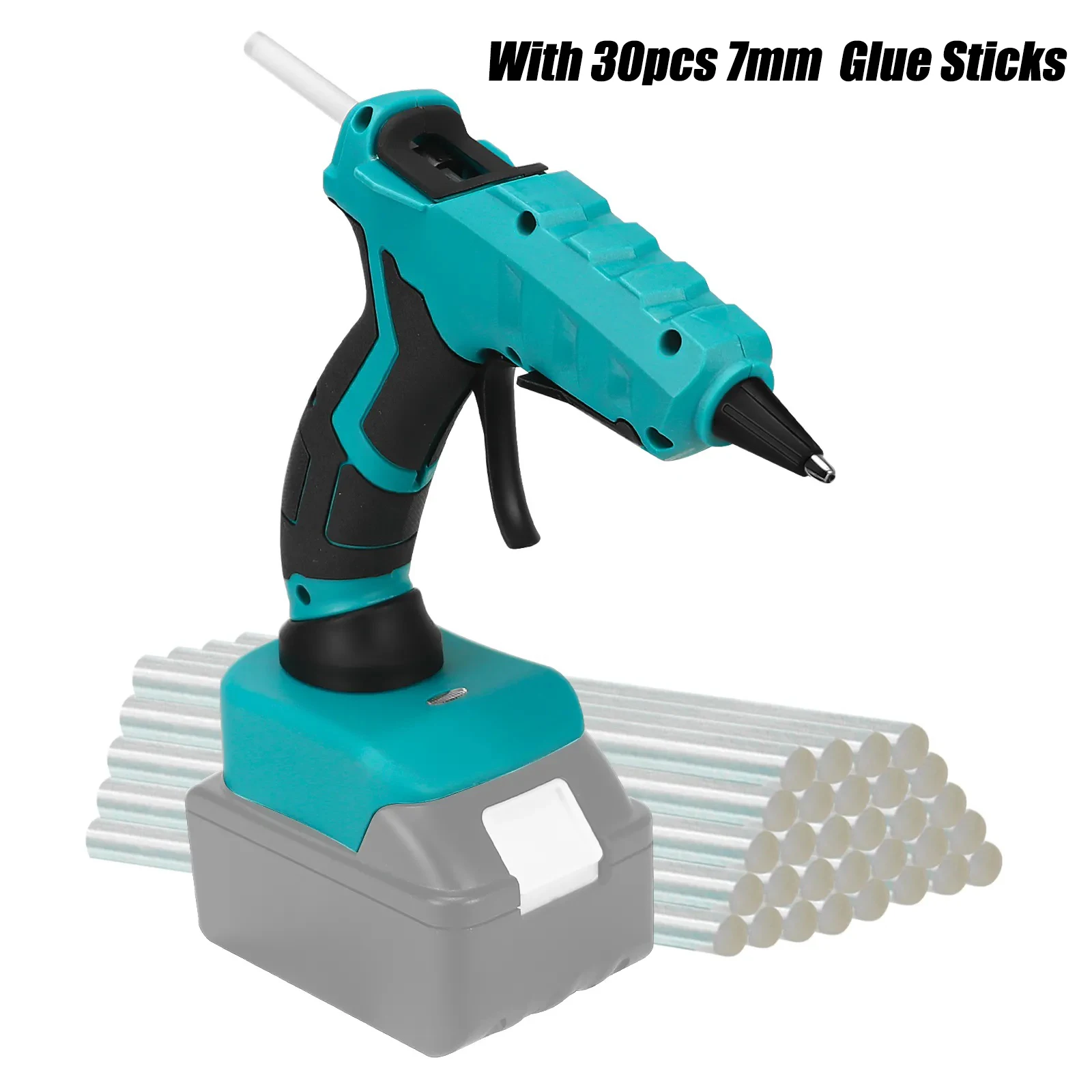 

Cordless Hot Melt Glue Gun with 30pcs 7mm Glue Sticks DIY Crafts Electric Heat Repair Tool for Makita 18V 20V Lithium Battery