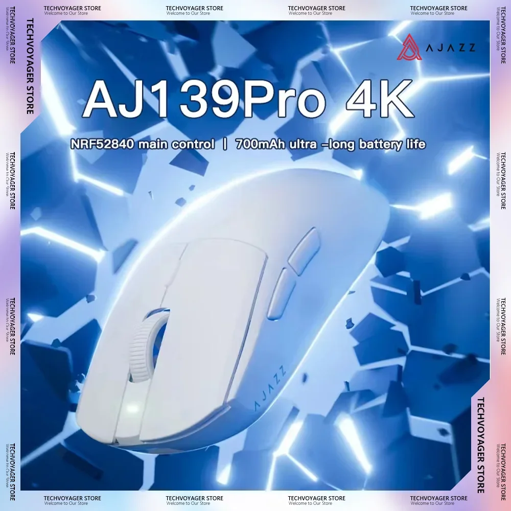 

Игровая мышь Ajazz AJ139 Pro PAW3395 Nordic52840 4K 2,4G, беспроводная легкая мышь FPS, игровая мышь для ПК, офисные подарки для киберспорта