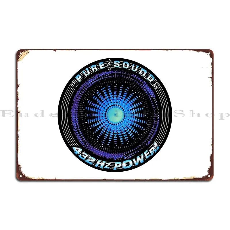 

Pure Sound 432 Hz Power 432 Hertz Music Frequency Mandala Metal Sign Wall Plaque Garage Designing Customized Tin Sign Poster