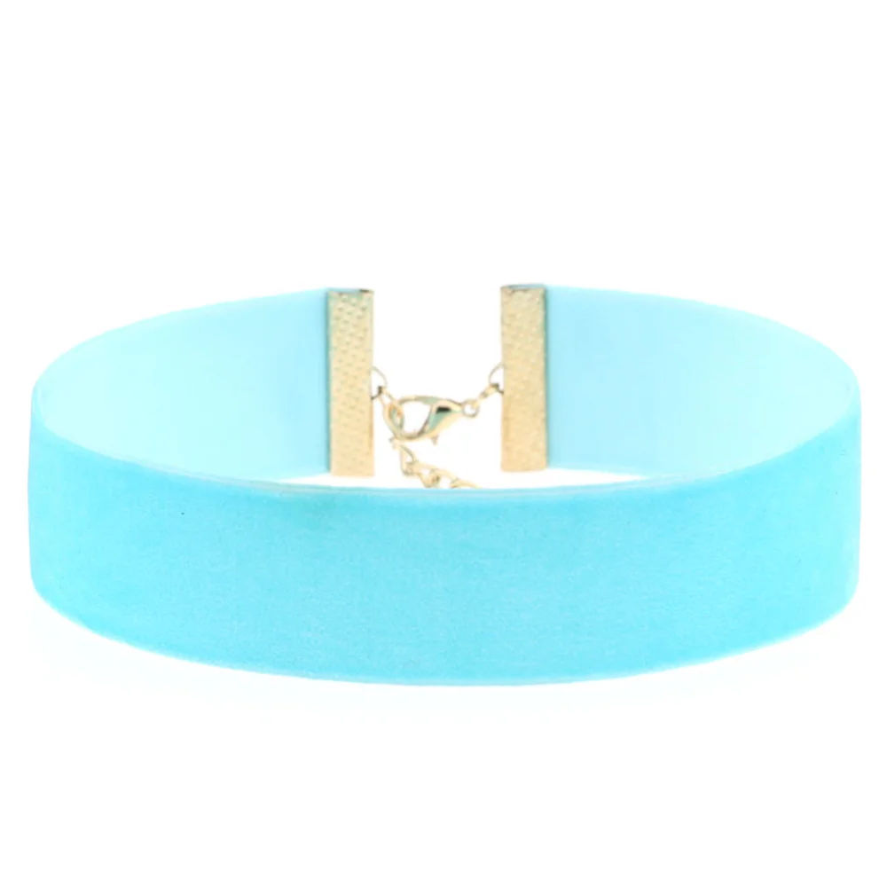 قلادة تشوكر مخملية سوداء عريضة جديدة حزام قلائد تشوكر وردية مجوهرات رقبة - 5