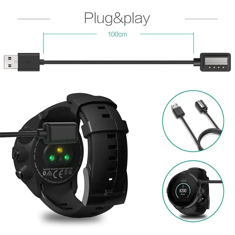 

USB Charging Dock For Suunto 9 / Baro Suunto9 Smart Watch Portable Power Adapter For Spartan Ultra HR Charger Cable Accessories