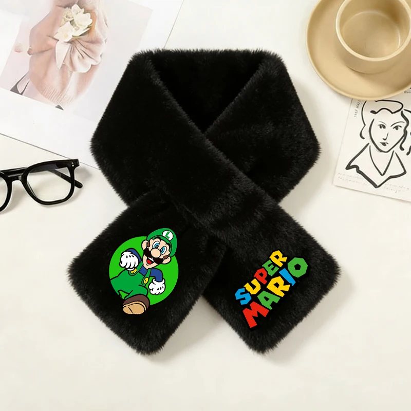 سوبر ماريو الكبار الطفل الأوشحة الإبداعية الكرتون أنيمي طفل وشاح الشتاء موضة الدافئة الرجال النساء منديل لطيف الخمار الهدايا