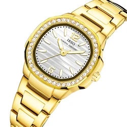 Fashion New Women Watches Diamond Golden Steel Waterproof Quartz Hand Clock Female Gifs Original Brand Lady Wristwatches Silver