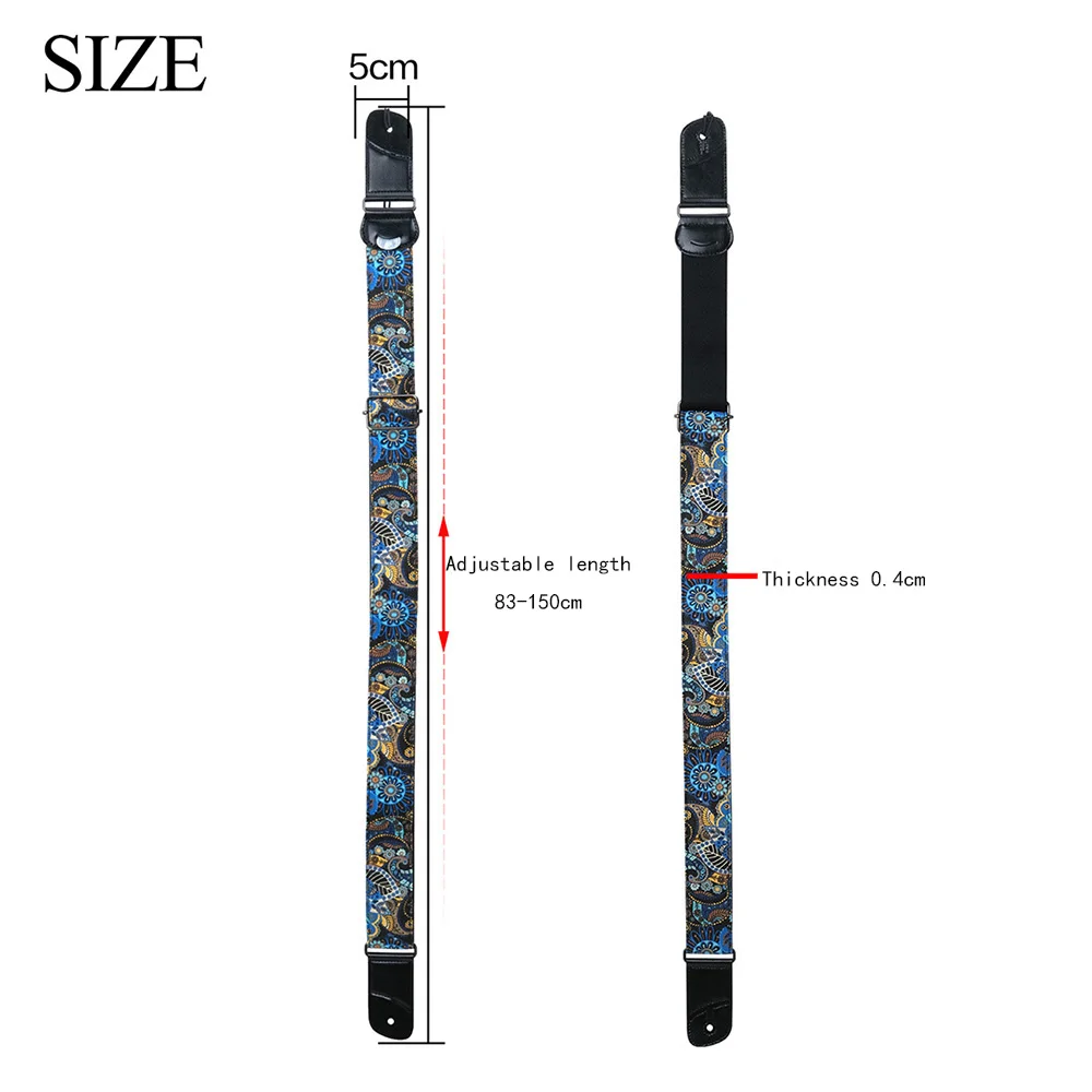 Guitar Strap Embroidered Guitar Strap National Style Shoulder Strap Electric Acoustic Guitar Straps Guitar Parts & Accessories