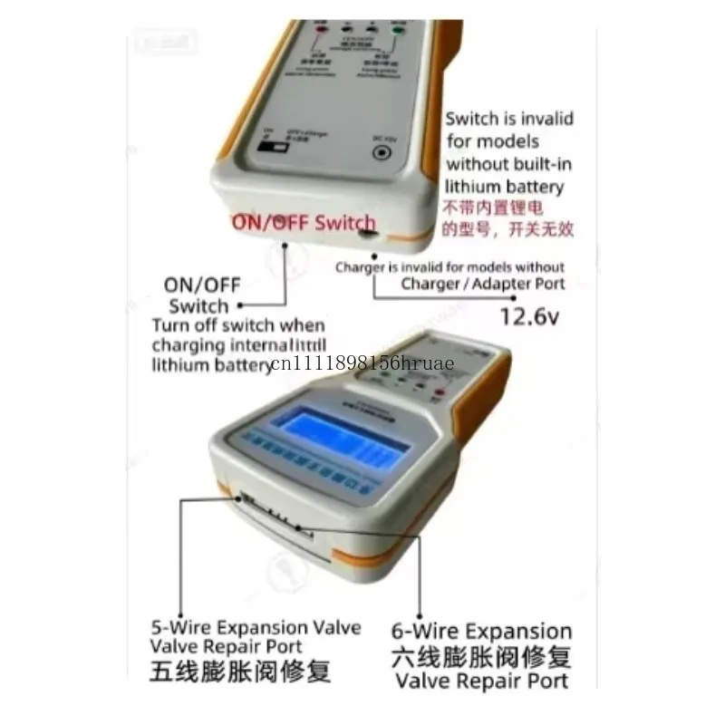 EEV Expansion Valve Repair Driver, Inverter AC Stuck Valve Fault Detection Tester, HVAC Maintenance Tool for 4/5/6 Wire Valves