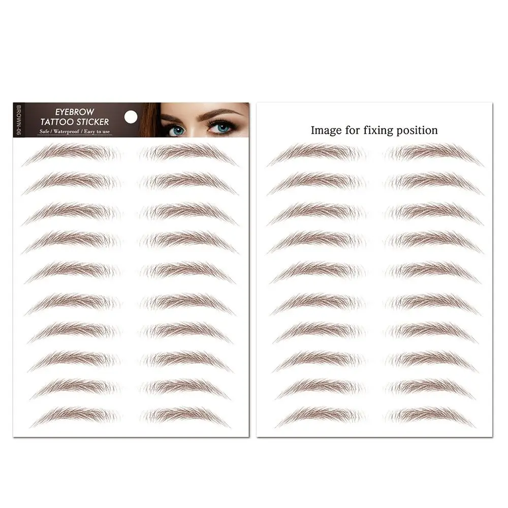 Temporary Tattoos for Grooming Shaping Simulation Eye Brow Water Transfers Decals Eyebrow Stickers 6D Eyebrow Tattoos Stickers