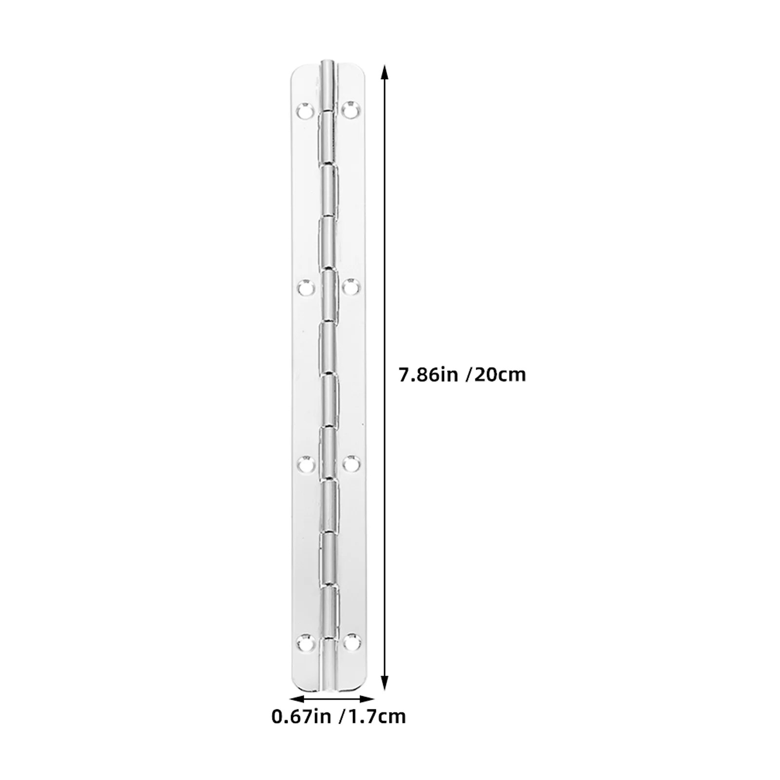 2pcs Long Piano Hinges 200x17mm Nickel Durable for Wooden Box Crafts Cabinet Doors Furniture Hinges Heavy Duty