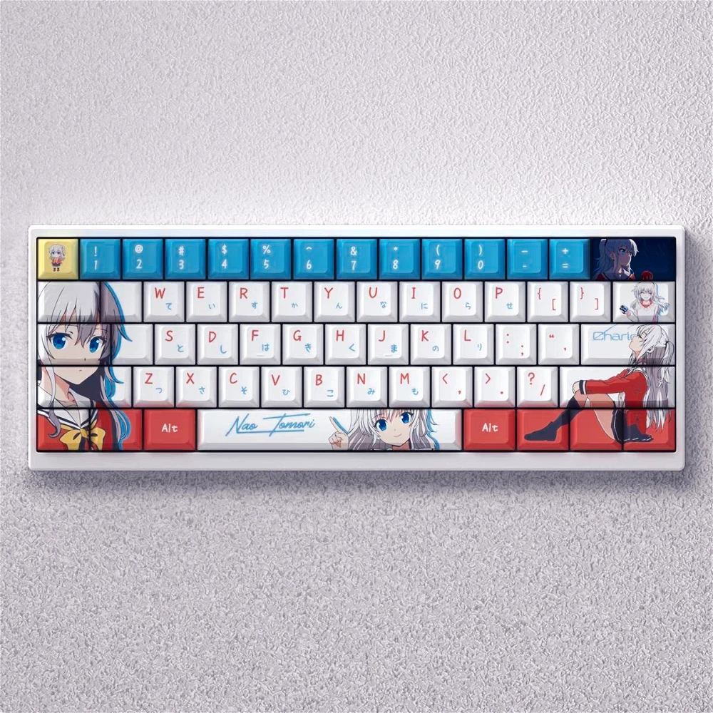 

Youli Naixu Keyboard Cap Anime Keycap PBT Side Transparent Cherry Keycap PBT Used for 60/64/84/98/108 Mechanical Keyboard