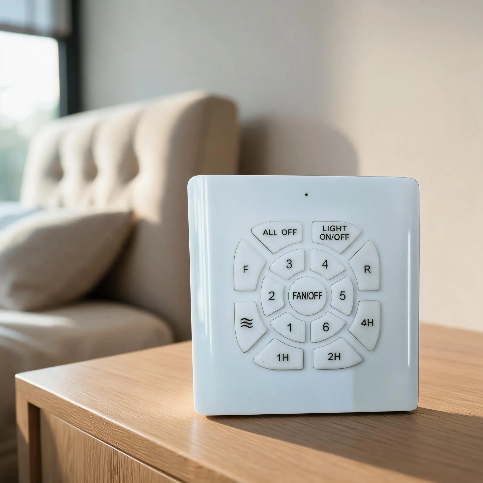 For fan Light Remote Control Wall Switch with 6 Adjustable Speeds 433MHz Wireless for Ceiling For fan and Light Kits