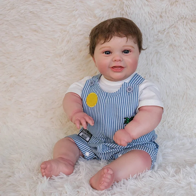 Muñeca de bebé Reborn de 50CM para recién nacido, niño completo de silicona realista, tacto suave Real, arte hecho a mano de alta calidad