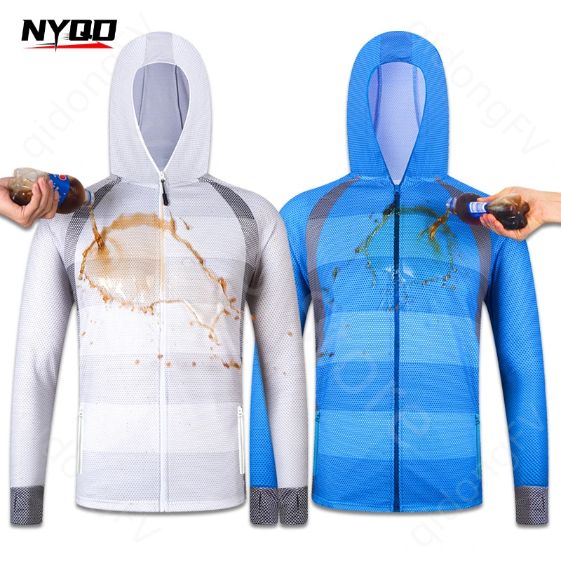 

New Waterproof and Oil Proof Fishing Suit Resistant To Dirt Sun Protection and Pollution Long Sleeved Outdoor Men's Fishing Suit