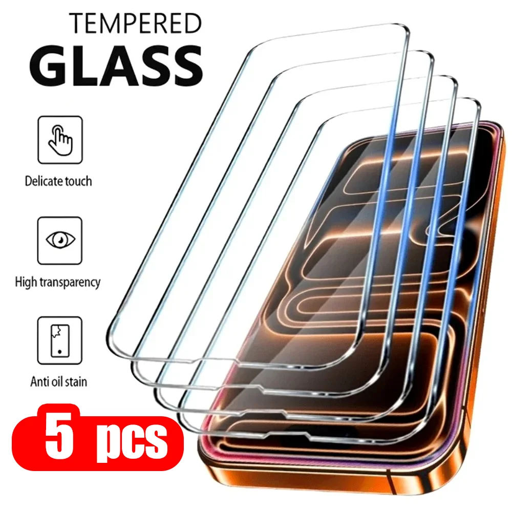 

5Pcs HD Screen Protector For Xiaomi 14T 13 13T 15T Pro 14 12T 11 11T 12Lite Mi 11Lite 5G Tempered Glass Clear Anti Scratch