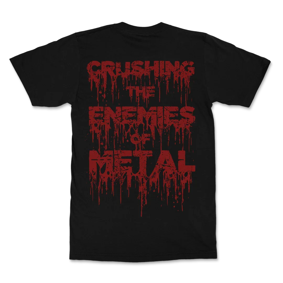 

Manowar T-Shirt Crushing The Enemies of Metal Blood High-end Luxury Is for Both Men and Women Top Y2k