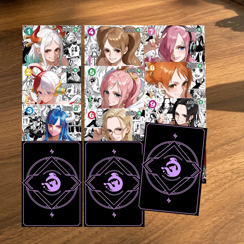 One Piece Summer Cool Ulti Boa Hancock DIY Colorful Flash Card Nami Nefertari Vivi Shirahoshi ACG Manga Goddess Collection Card