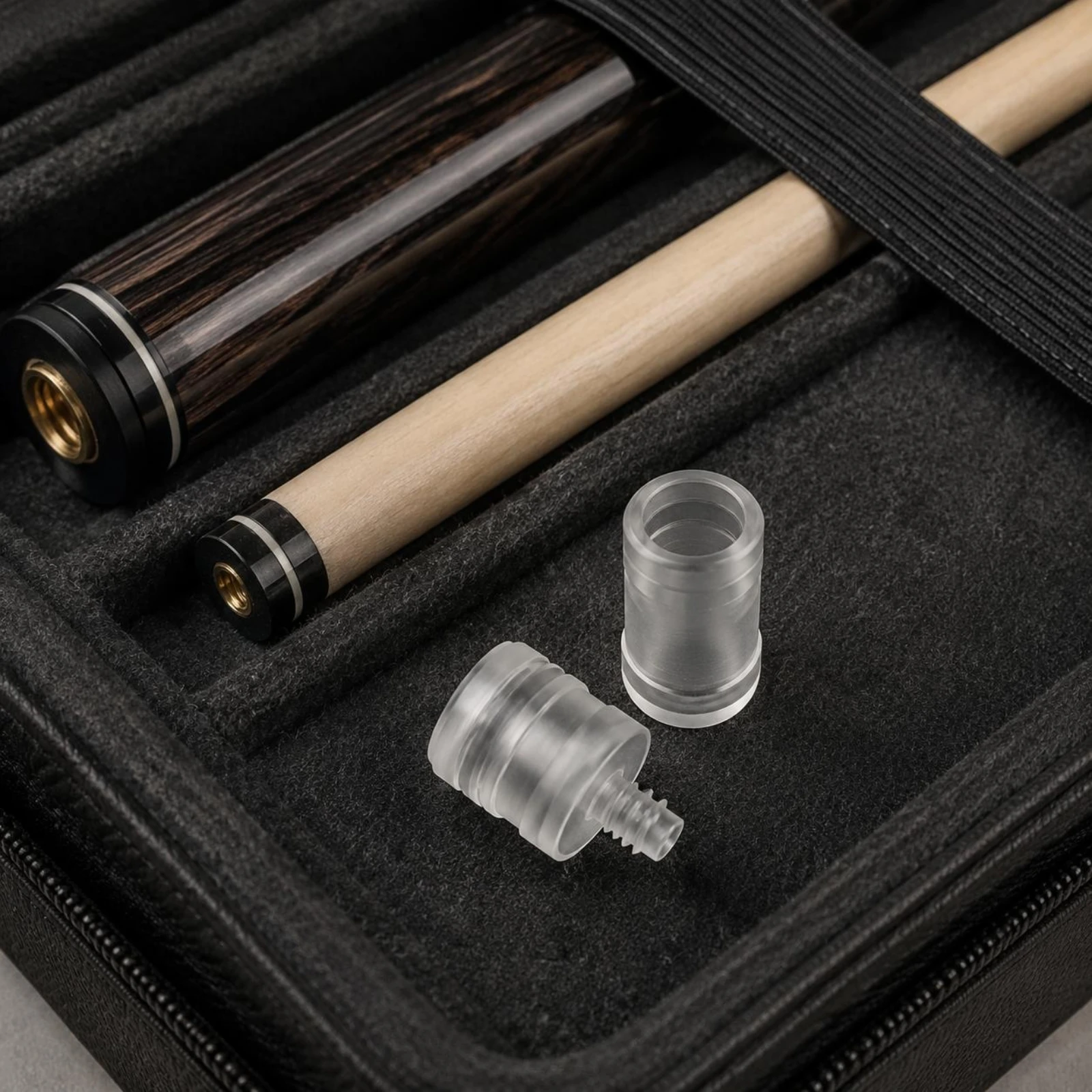Billiard Cue Joint Protector Acrylic Pool Cue Joint Protector Sports Accessory Secure Fit Long-Lasting view 2