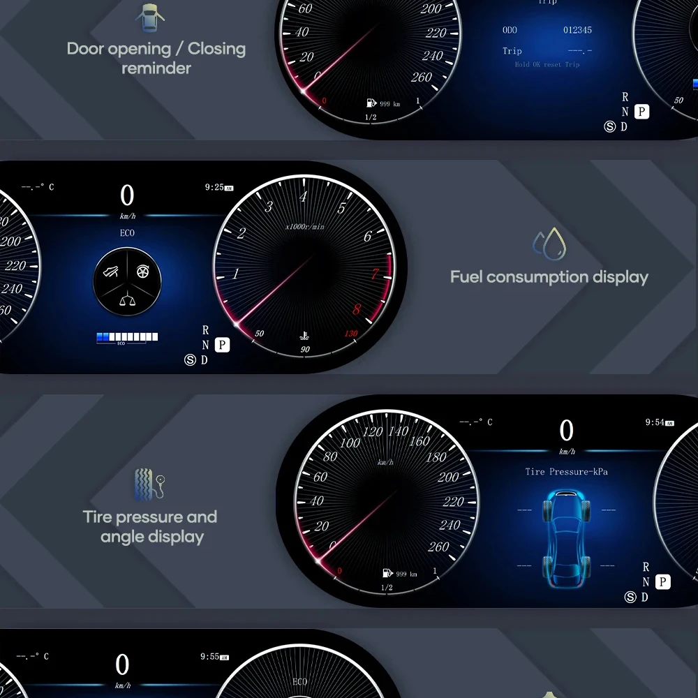 

12,3-дюймовый ЖК-дисплей-спидометр, кластер приборной панели для класса W176 GLA CLA C117, виртуальный приборный кластер