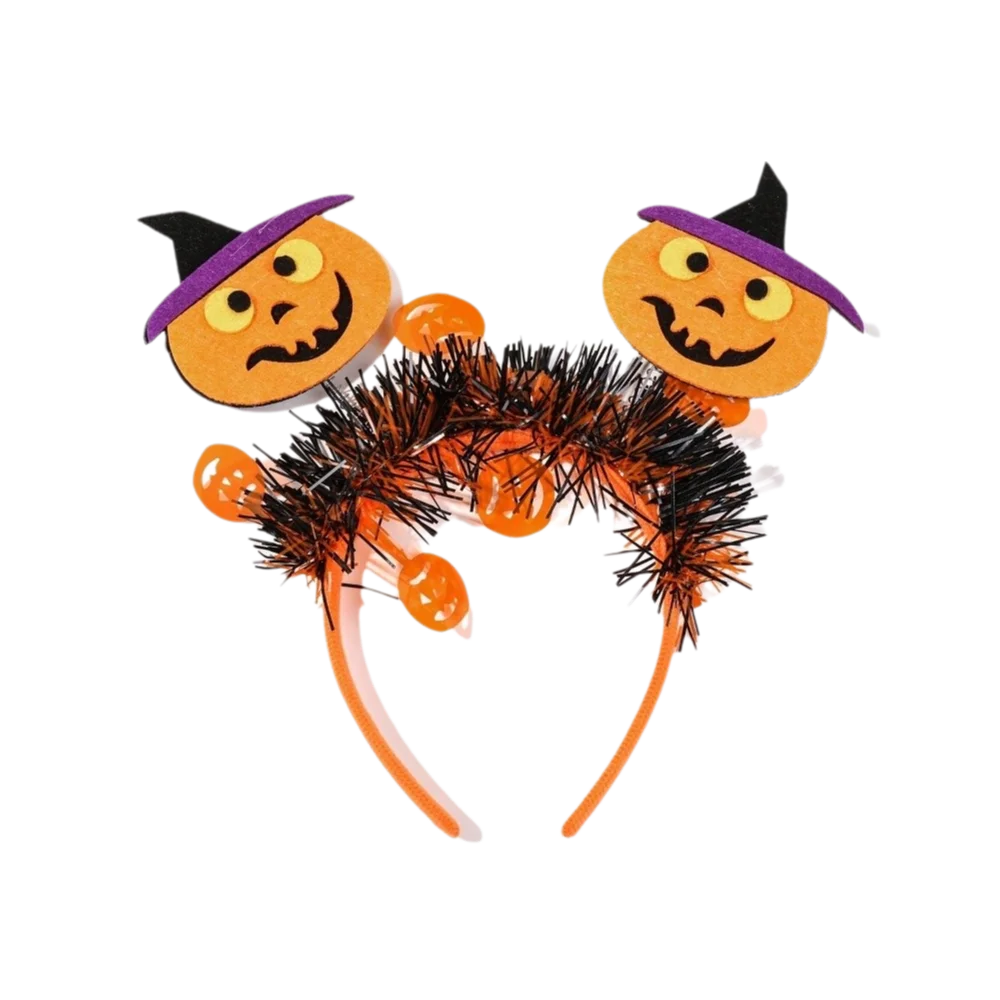 

Funny Bat Halloween Hair Hoop Pumpkin Ghost Spider Headband Plastic Mesh Festival Hair Accessories Girl