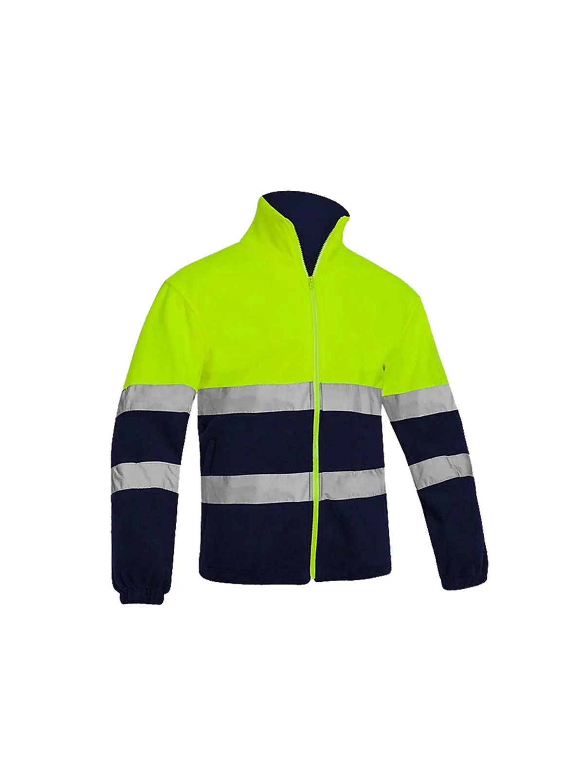 

Autumn and winter color blocked fleece jacket for men and women, fleece jacket, outdoor rescue cycling safety reflective sweatsh