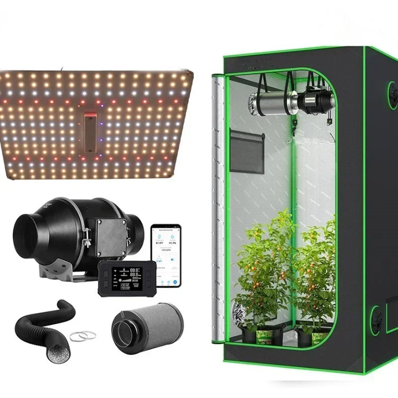 2X2 Smart Growing Tent Kit WIFI APP Controller Inline Duct Fan Filter Combo Samsung Led Grow Light Indoor Plant Kit