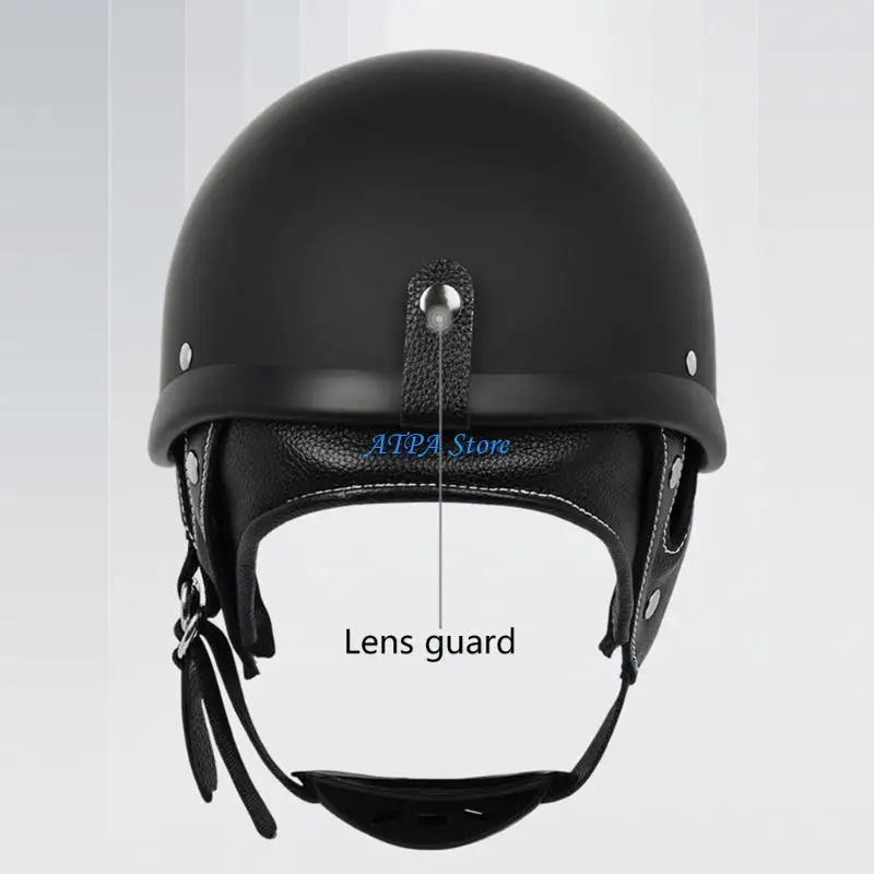 

U13C Vintage Motorbike Helmet Retro Scooter Helmet with Safety Goggles for Men Women