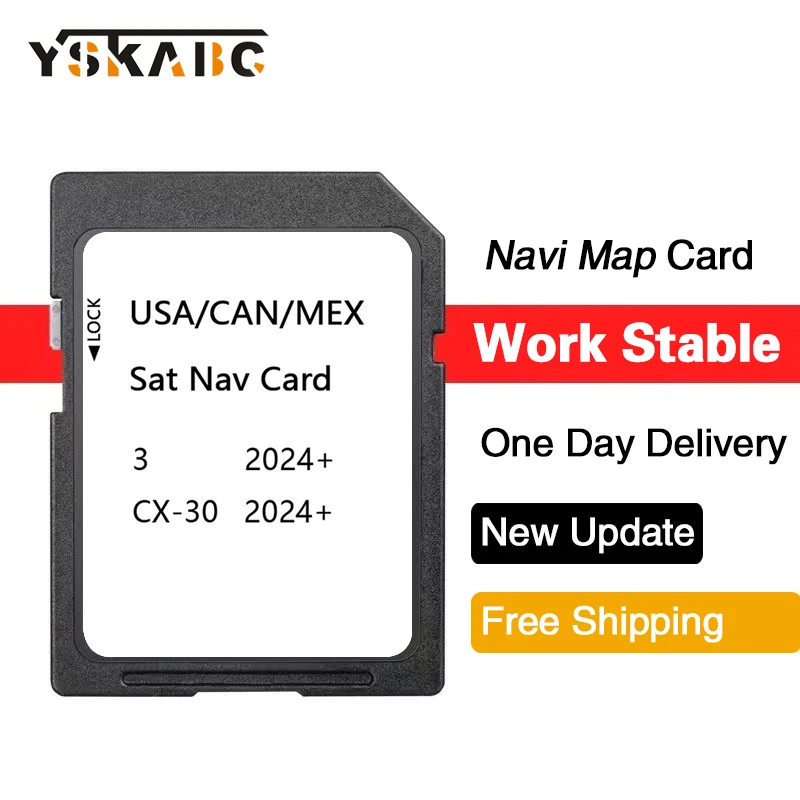 

16GB Full North America Maps for Mazda 3 CX-30 Car 2024 Vehicle Sat Nav SD Card Upgrade GPS Software Naviation Anti Fog Sticker