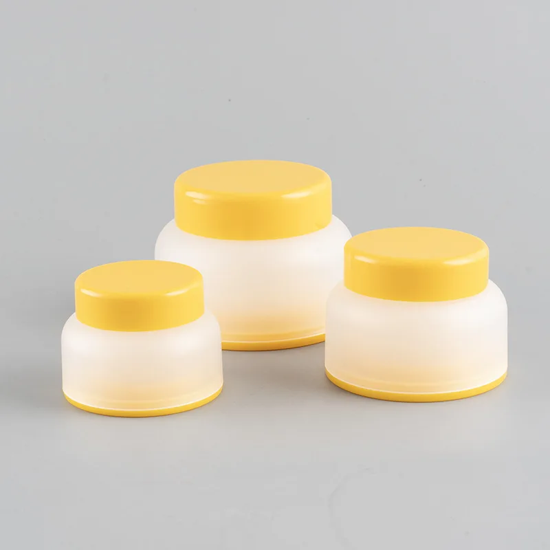 

100pcs 30g 50g Cream Jar White Plastic Makeup Container Sample Cosmetics Box Empty Makeup Jar Pot Refillable Bottles