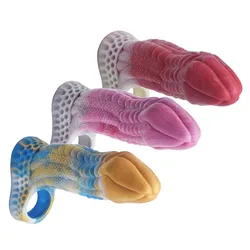 Dragon Penis Sleeve Fantasy Colorful Cock Sheath Silicone Male Condom Stretcher Dick Extension Sexy Toys For Men Gay