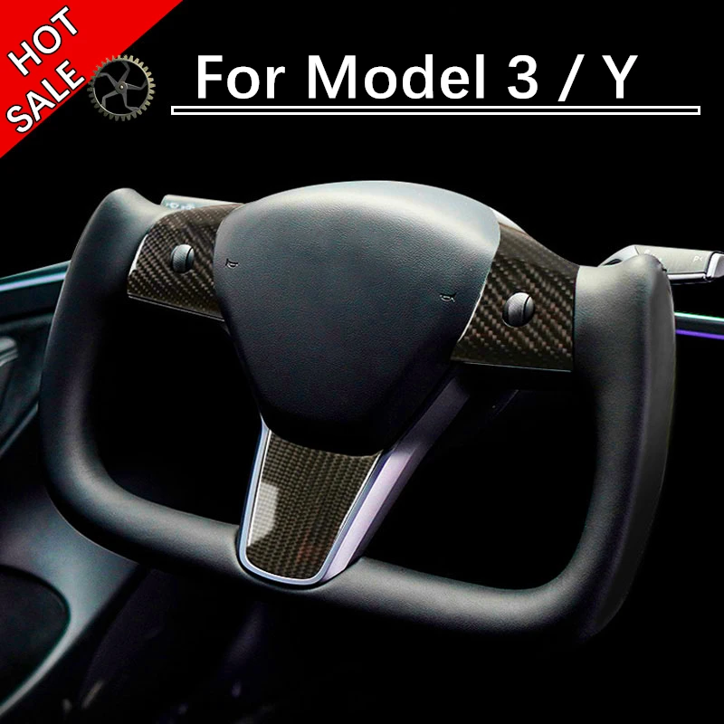 

Matte Carbon Fiber Steering Wheel For Tesla Model Y Model 3 2017 2018 2019 2020 2021 2022 2023