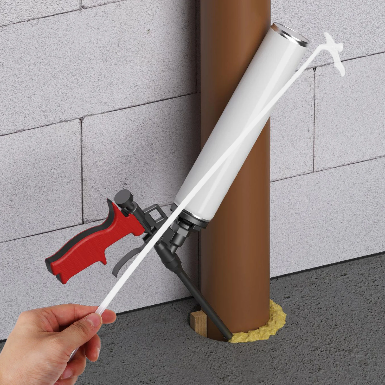 

10 set Foam Sealant Tubes Precision Nozzle Gap Filling Waterproof Durable Pe Extended Reach Polyurethane Foaming Dispenser