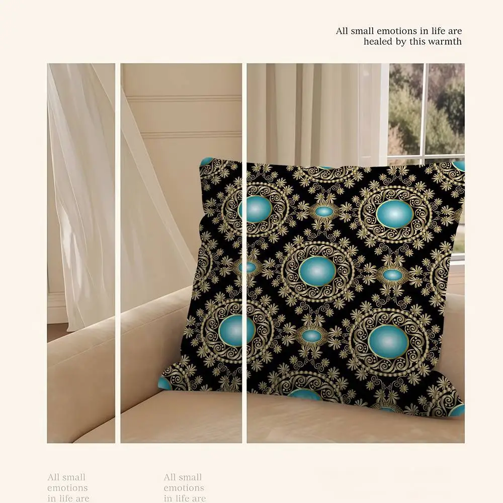 ปลอกหมอนอิงลายอัญมณีหรูหรา ปลอกหมอนอิงโซฟา ของตกแต่งบ้าน ของขวัญสำหรับเด็ก
