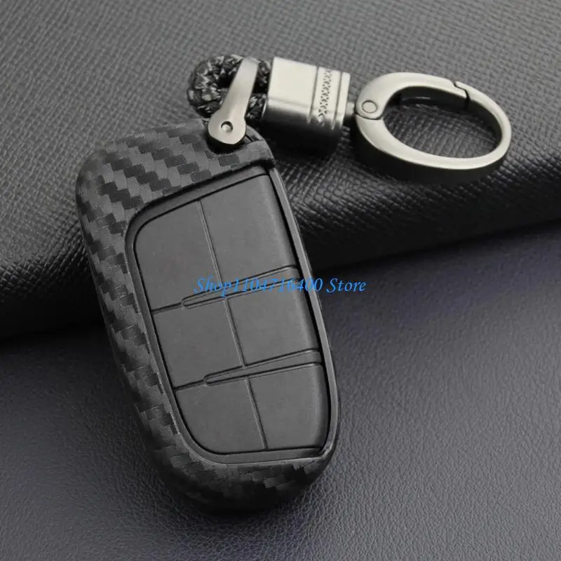 y1gd Lớp hoàn thiện bằng sợi carbon màu đen Hoàn toàn phù hợp với Chìa khóa thông minh dành cho Vỏ bọc