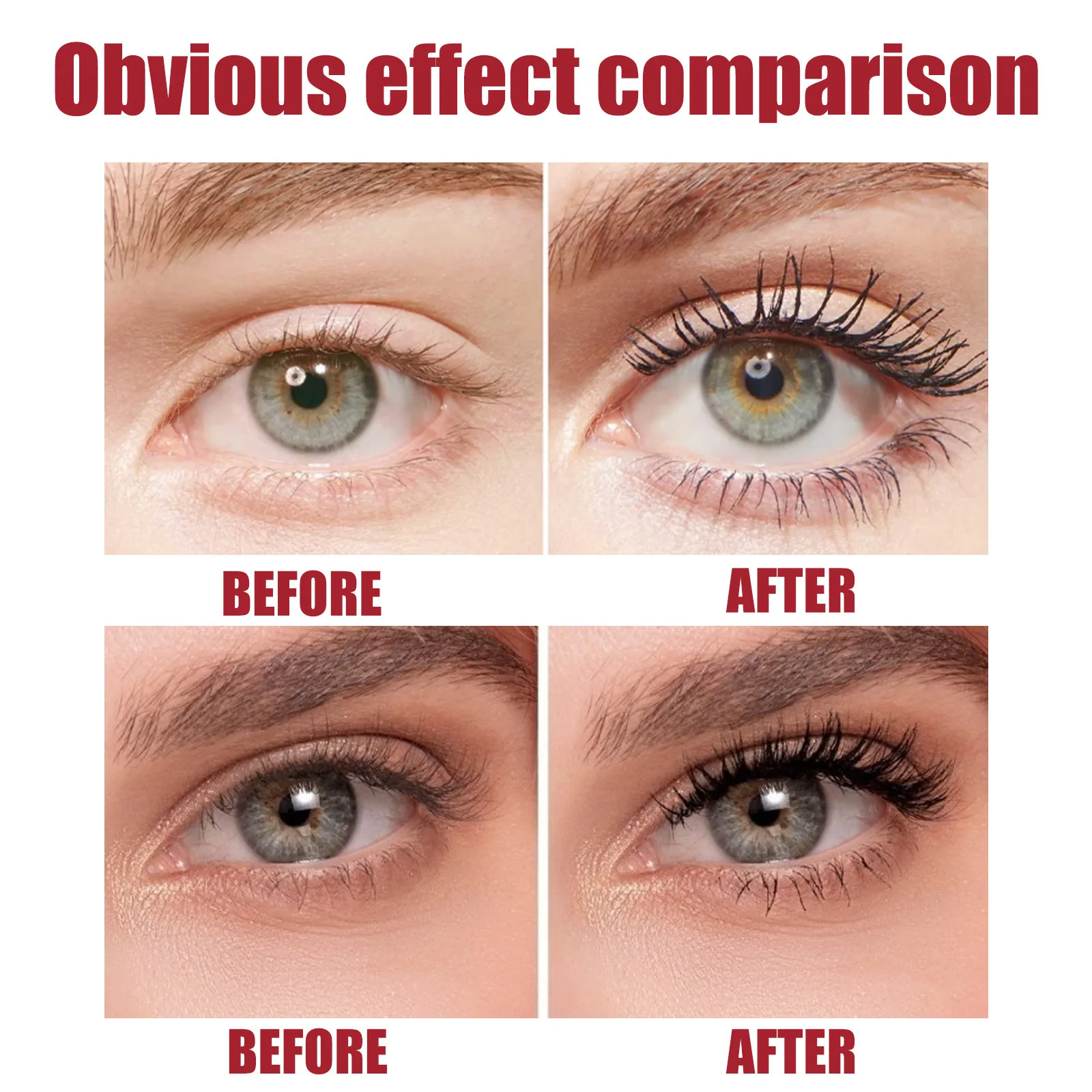 QICIY mascara curls up, dense and not easy to smudge, slender eyelashes, primer, makeup