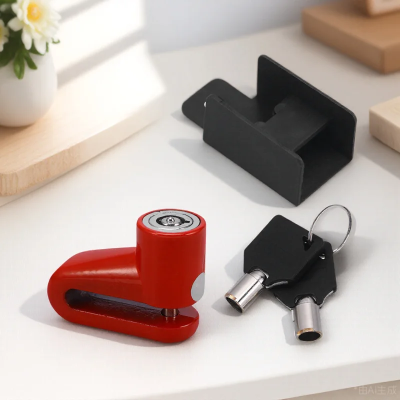 

Durable Red Motorcycle Disc Brake Lock Security Anti Theft Lock Universal for Scooter Motorbike Bike Protection
