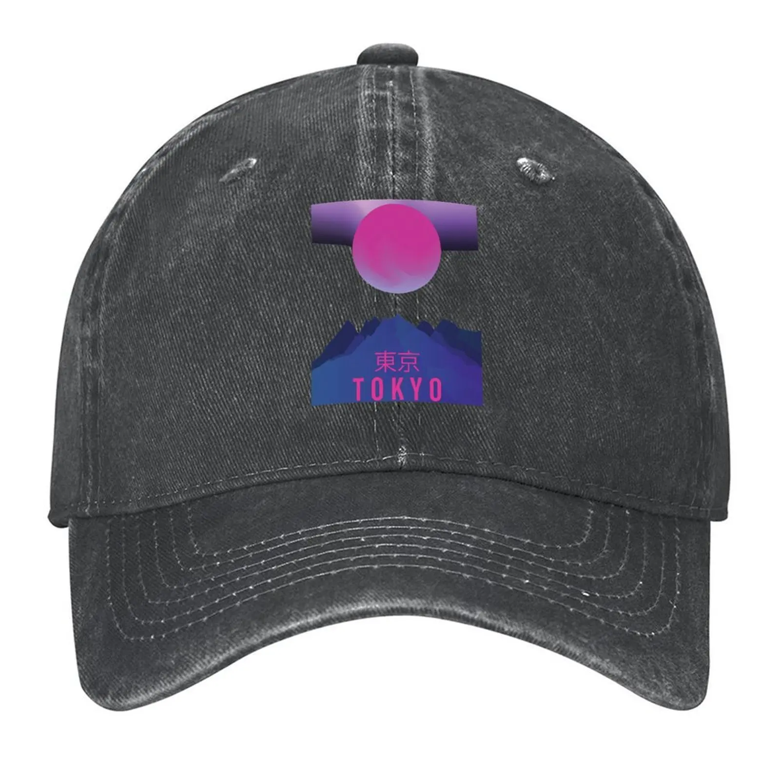 

Japanese Vaporwave Anime Sunset Aesthetic Tokyo Baseball Cap Trucker Cap Beach Bag Christmas Hat Women's Hats Men's