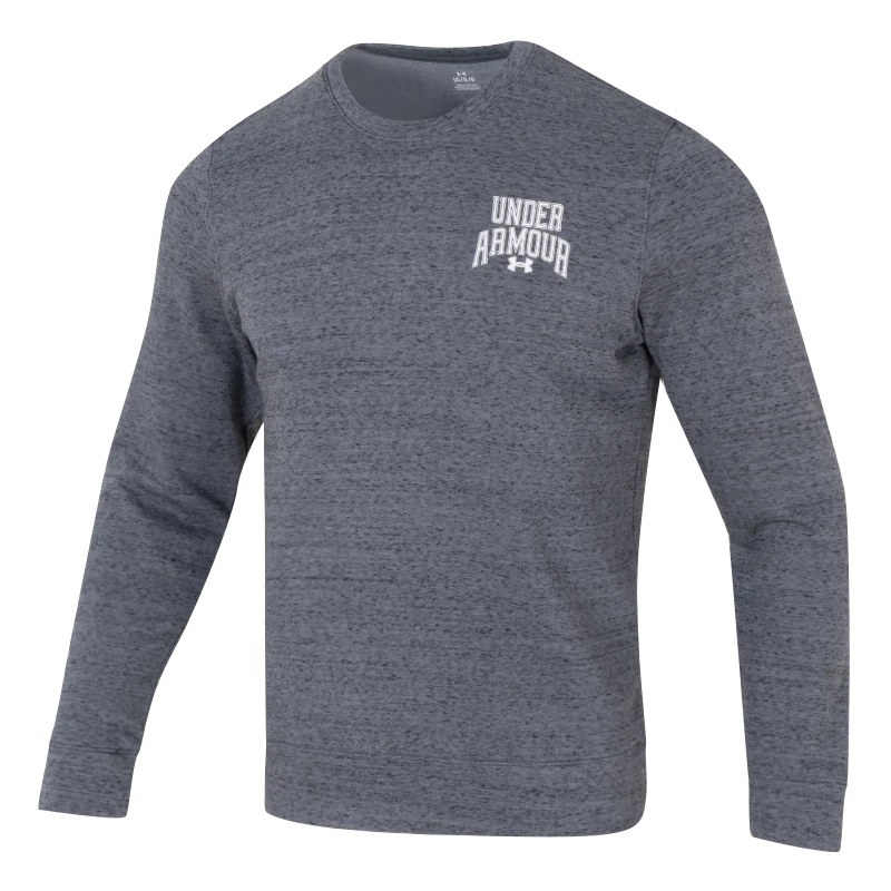 

Underarmour Men's Rival Terry Graphic Crew Running Training Sportswear Outdoor Fashionable Plaid Breathable Casual Sweatshirt Pullover 1379764-012