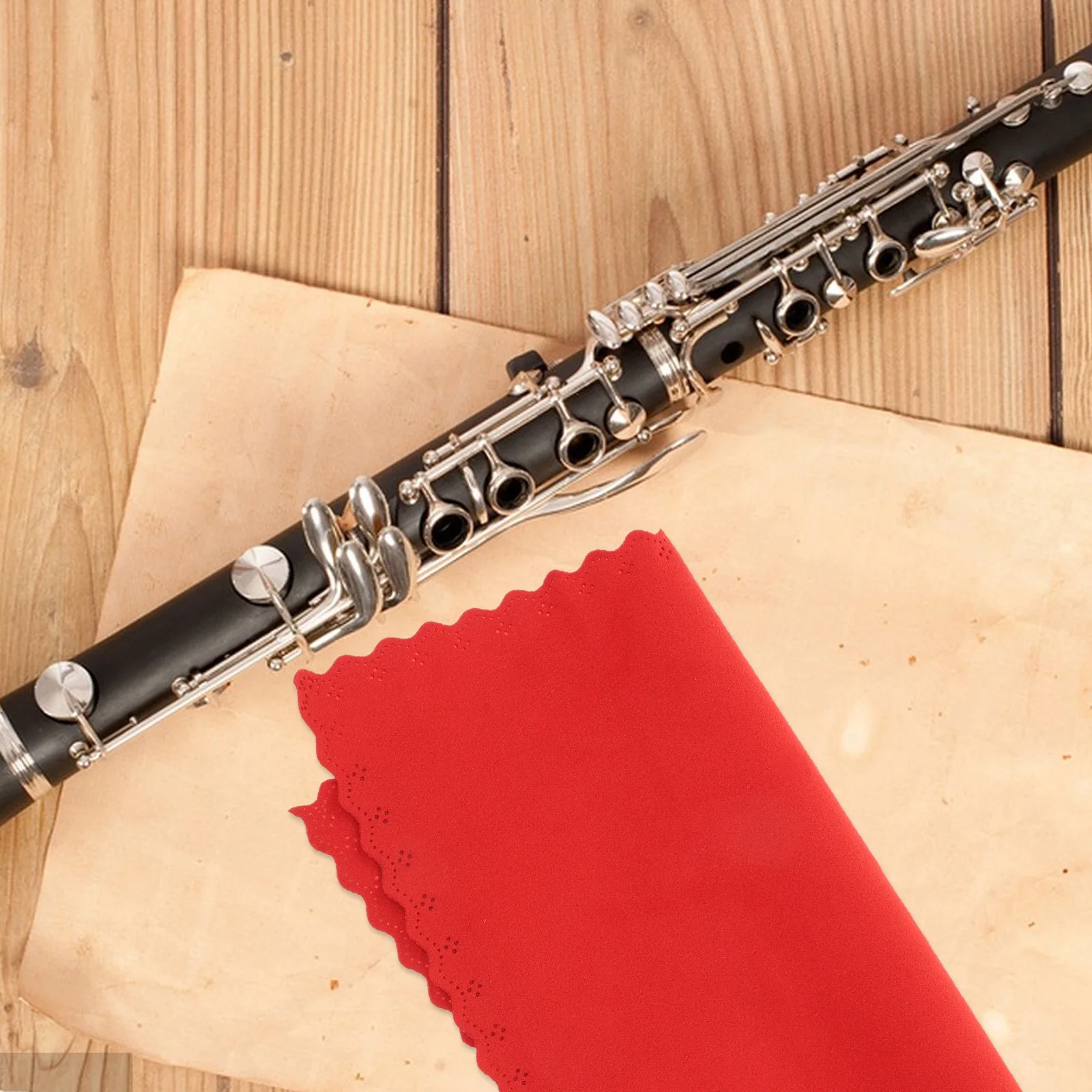 

1pcs Instrument Cleaning Cloth Durable Removes Debris Flute Clarinet Saxophone Guitar Polish Piano Cloth Universal Musicians